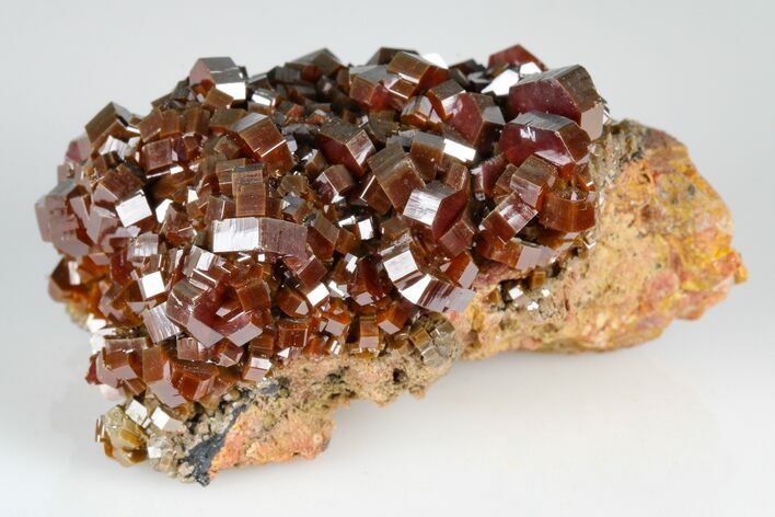 Deep Red Vanadinite Crystal Cluster - Huge Crystals! #178368